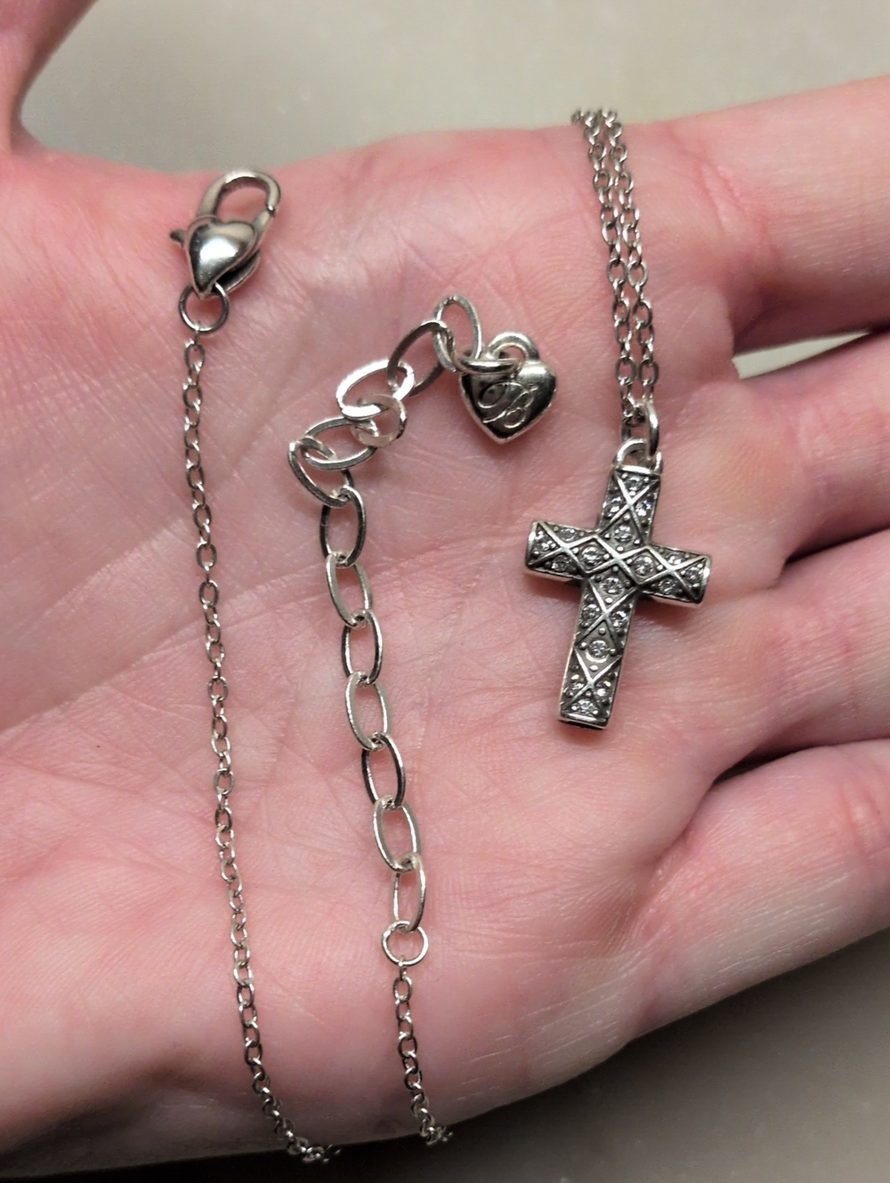 Brighton Crystal And Silver Cross Necklace - Picture 15 of 17